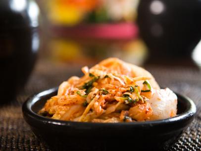 Kimchi, made by Ki Sook Yoo to be served at her family dinner party, as seen on Cooking Channel's My Grandmother's Ravioli, Season 3.