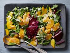 Cooking Channel serves up this Roasted Beet Salad with Oranges and Creamy Goat Cheese Dressing recipe from Kelsey Nixon plus many other recipes at CookingChannelTV.com