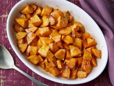 Cooking Channel serves up this Honey Roasted Sweet Potatoes recipe from Ellie Krieger plus many other recipes at CookingChannelTV.com