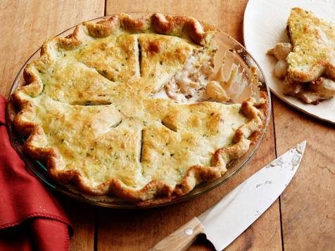 Creamed-Onion Pie with Herbed Cracker Crust