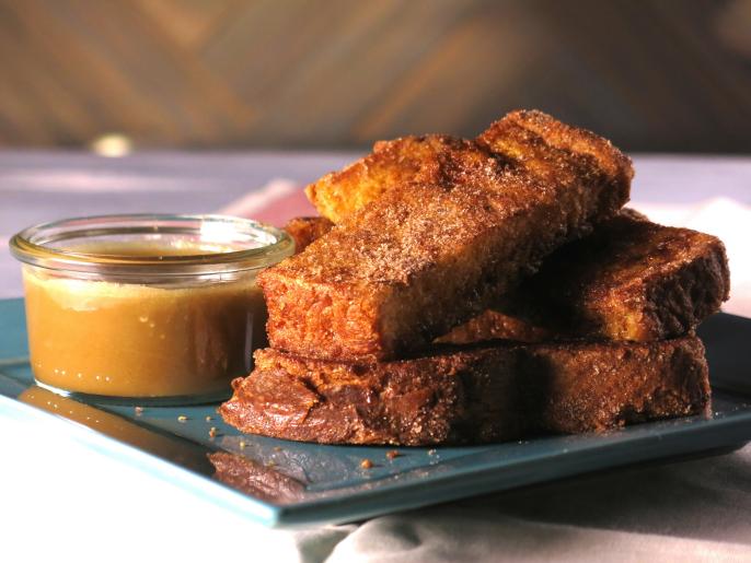 Cinnamon Sugar French Toast Sticks with Maple Cream Recipe Bobby Flay