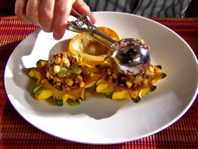 Overstuffed Pattypan Squash Recipe Alton Brown Cooking Channel