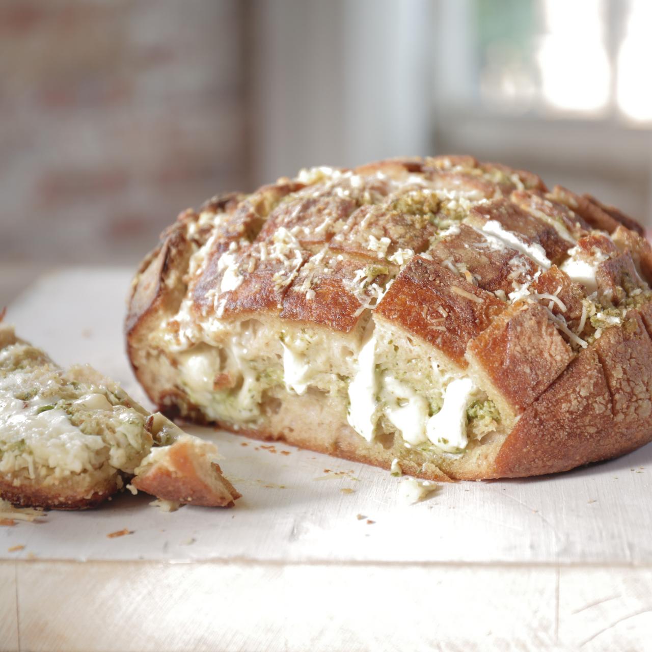 Roasted Garlic Sourdough with Asiago and Black Pepper