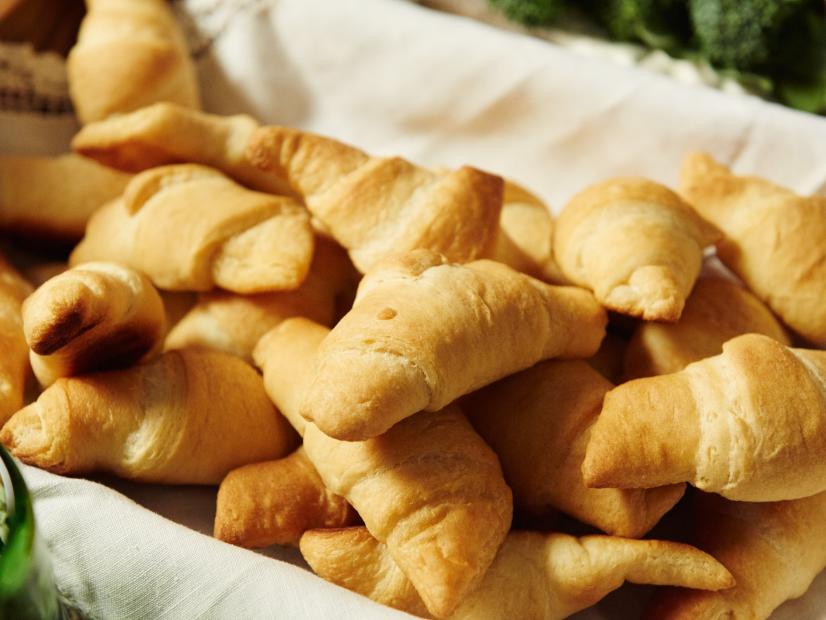 Host Tori Spelling and Dean McDermott's dish, "Grateful" Crescent Rolls with Homemade Compound Butters, for their Thanksgiving dinner party, as seen on Cooking Channel’s Tori & Dean Specials, Tori & Dean’s Family Thanksgiving.