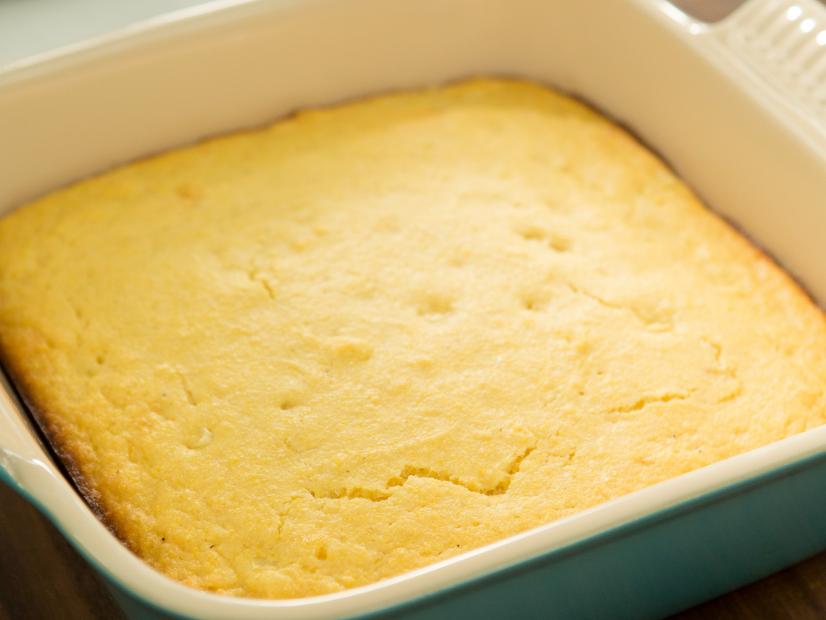 Baked cornbread for Thanksgiving stuffing, as seen on Cooking Channel's Tia Mowry at Home, Season 2.