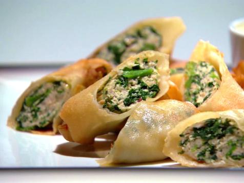 Chicken and Broccoli Rabe Summer Rolls