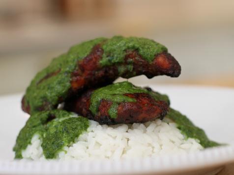 Spiced Chicken with Parsley-Mint Sauce