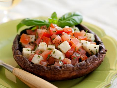 Grilled Portobello Mushrooms with Tomatoes and Fresh Mozzarella