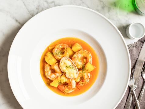 Korean-Style Shrimp Cioppino with Gochujang (Korean-Style Shrimp Bouillabaisse)