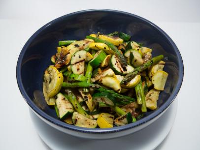 Grilled vegetables (squash, zucchini and asparagus), as seen on Cooking Channel's Rev Run's Sunday Suppers, Season 2.