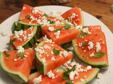 Watermelon with Feta, Mint and Chile