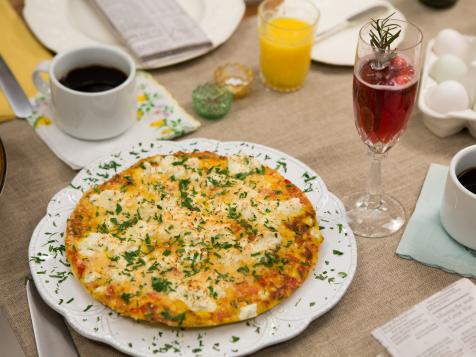 Goat Cheese and Red Pepper Frittata