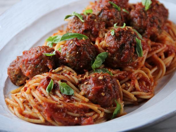 Spaghetti And Turkey Meatballs Recipe Tia Mowry Cooking Channel