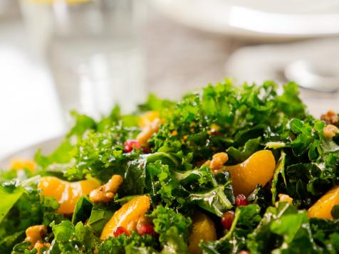 Green Salad with Tangerines and Pomegranate Seeds