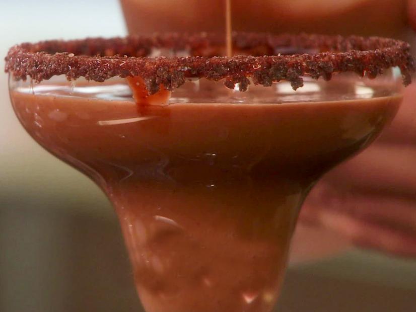 A Mexican Chocolate Margaritas  is served.