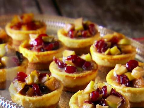 Mexican Ricotta Cheesecakes with Apple and Cranberry Compote