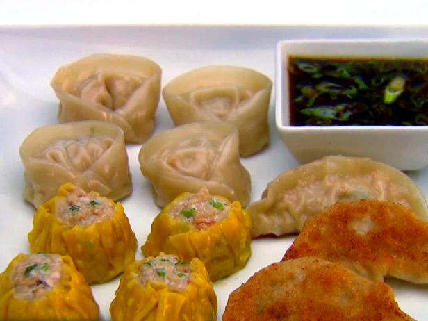 Shrimp And Pork Dumplings Steamed Or Pan Fried Recipe Food Network