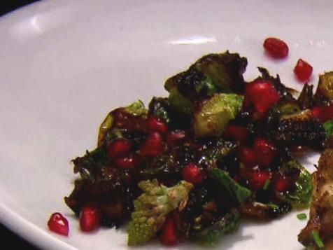 Frizzled Brussels Sprouts with Roasted Romanesco