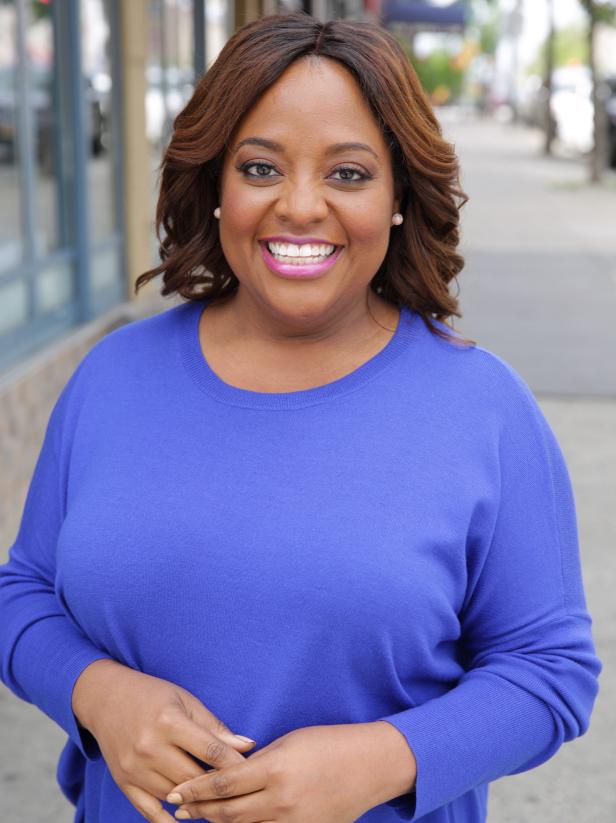 Host Sherri Shepherd visits The Pearl Room in Brooklyn, New York, owned by Chef Anthony Rinaldi, as seen on Cooking Channel’s Holy & Hungry, Season 1.