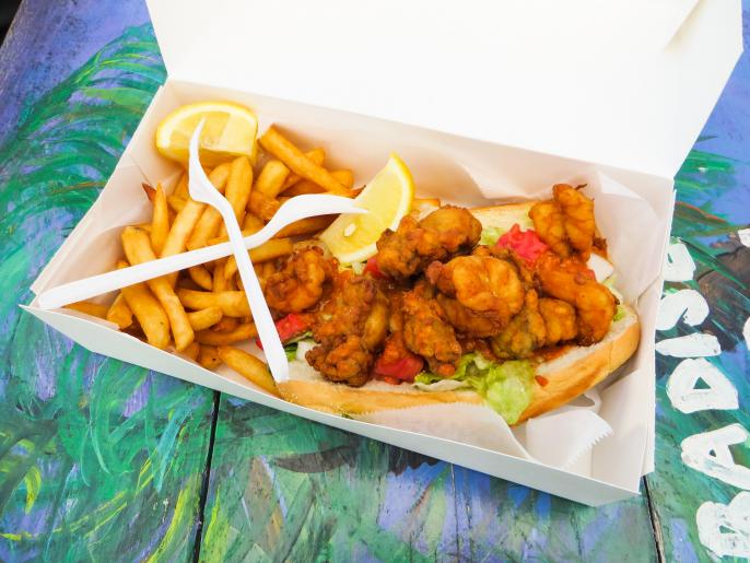 Fried Shrimp and Oyster Po'Boy with Remoulade Sauce Recipe Emeril