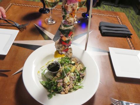 Seafood Brochette with Farro Salad