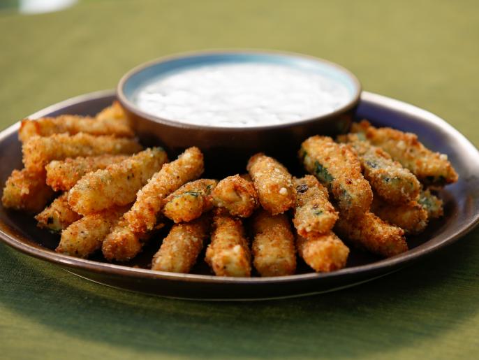 Crispy Zucchini Fries with Buttermilk Ranch Dipping Sauce Recipe Tia Mowry Cooking Channel