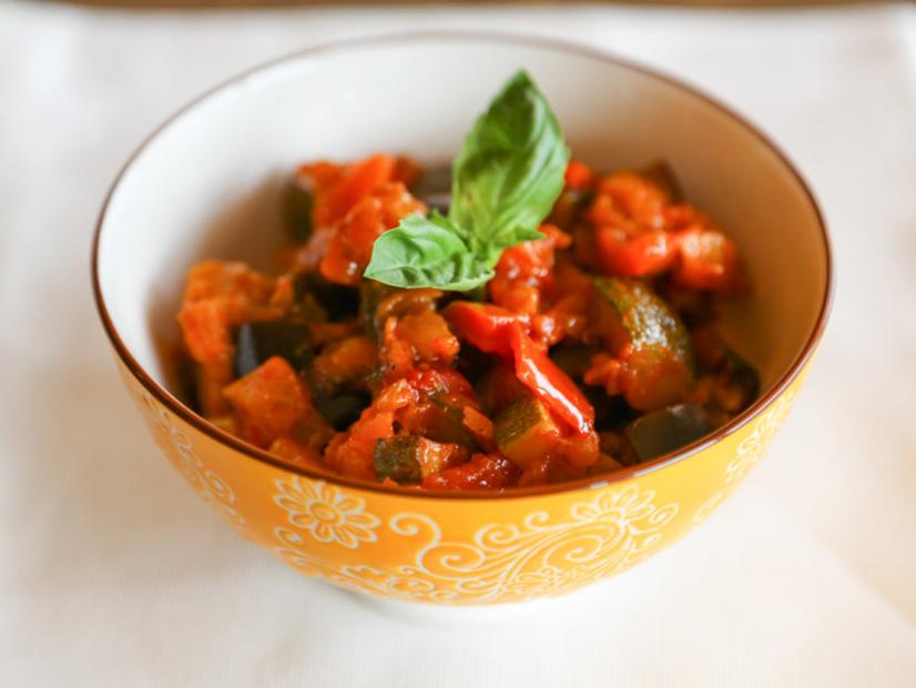 The classic French dish ratatouille, as seen on UpRooted with Sarah Sharratt, Season 1.