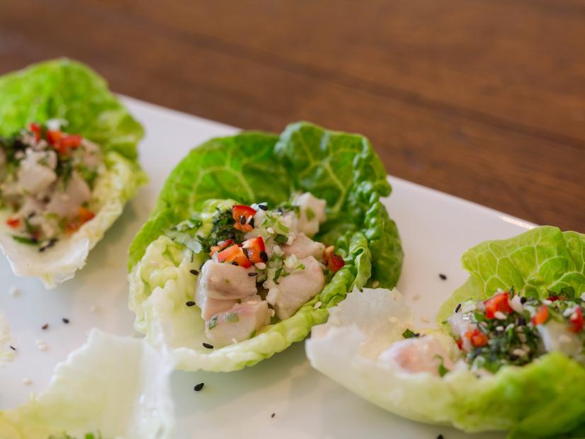 Fish Ceviche Lettuce Wraps recipe as featured on Cooking Channel's UpRooted with Sarah Sharratt.