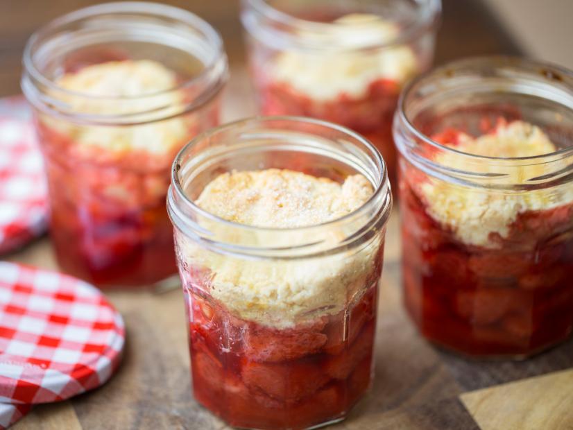 Strawberry Cobbler in a Jam Jar Recipe prepared by Sarah Sharratt on UpRooted, on the Cooking Channel.