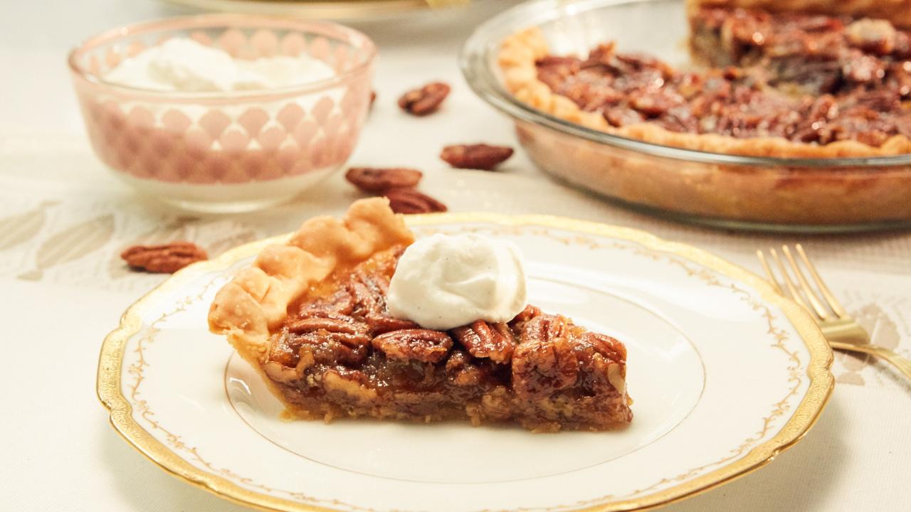 Pecan Pie with Whipped Cream