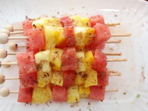 Fruit Skewers with Chile-Lime Salt and Baby Fruit Cup