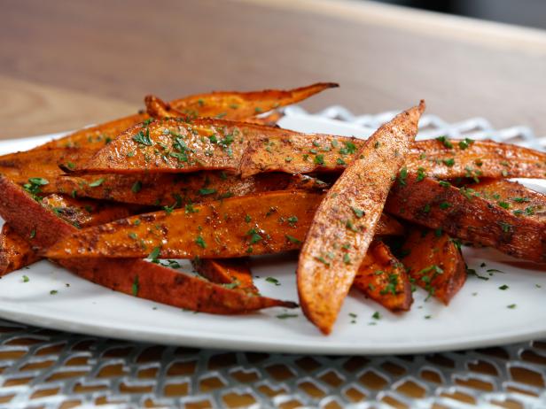 Roasted Sweet Potato Wedges Recipe Tia Mowry Cooking Channel