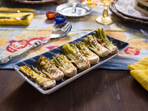 Grilled Leeks with Tarragon Vinaigrette