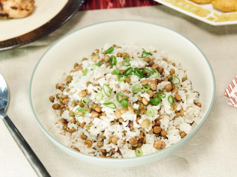 A rice and peas dish, as seen on Cooking Channel's Rev Run's Sunday Suppers.