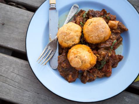 Slow-Cooked Goat Stew with Beery Dumplings