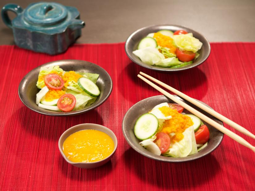 Salad With Carrot Ginger Dressing Recipe Cooking Channel