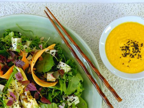 Superfoods Salad with Carrot-Doenjang Dressing