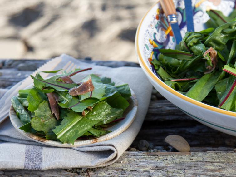 Dandelion Greens with Anchovy Dressing Recipe Debi Mazar and Gabriele