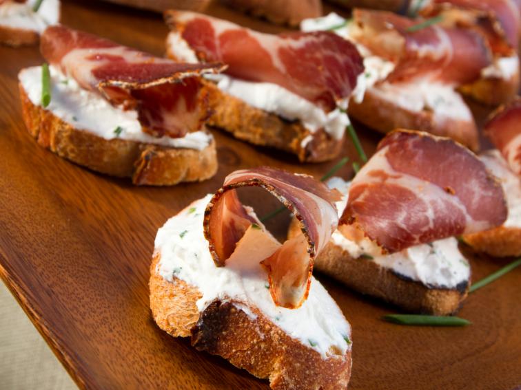 Bruschetta with Goat Cheese and Capocollo Recipe Debi Mazar and