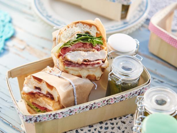 Hosts Tori Spelling and Dean McDermott's dish, Fried Chicken and Waffle Blt with Jalapeno-Honey Mayo, for their Spring Picnic, as seen on Cooking Channel’s Tori & Dean Specials, Tori & Dean’s Spring Picnic.