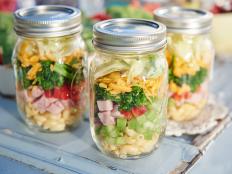 Hosts Tori Spelling and Dean McDermott's dish, Macaroni Icebox Salad with Creamy Red Wine Vinaigrette, for their Spring Picnic, as seen on Cooking Channel’s Tori & Dean Specials, Tori & Dean’s Spring Picnic.