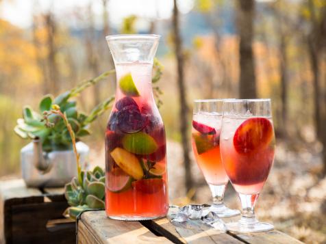 Cinnamon Sangria with Rose and Stone Fruit