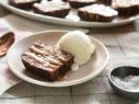 Beauty photo of the Salted Caramel Brownies during Potluck, as seen on Cooking Channel's Dinner at Tiffani's, Season 2.