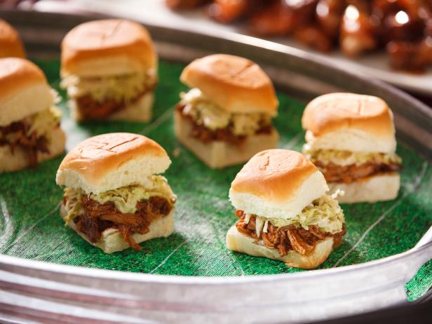 Pulled Pork Sliders with Brussels Sprouts Slaw Recipe | Cooking Channel