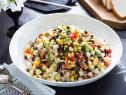 Beauty shot of Colorful Corn Salad during Brady's Birthday Bash, as seen on Cooking Channel's Dinner at Tiffani's, Season 2.