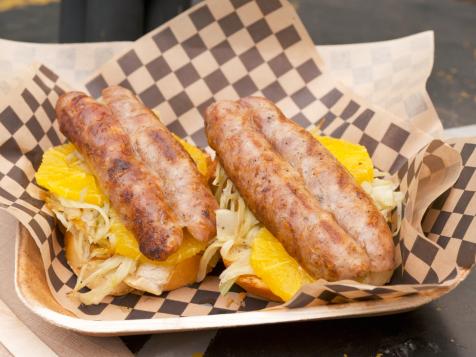 Open-Face Sausage Panino with Orange and Roasted Fennel