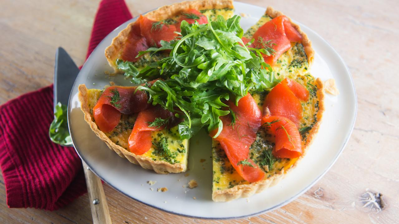 Smoked Salmon and Dill Quiche