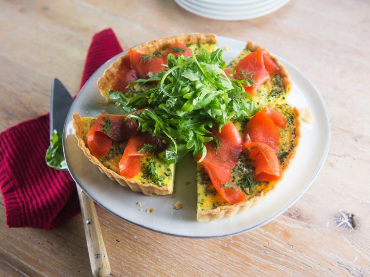 Smoked Salmon and Dill Quiche Recipe Laura Vitale Cooking Channel