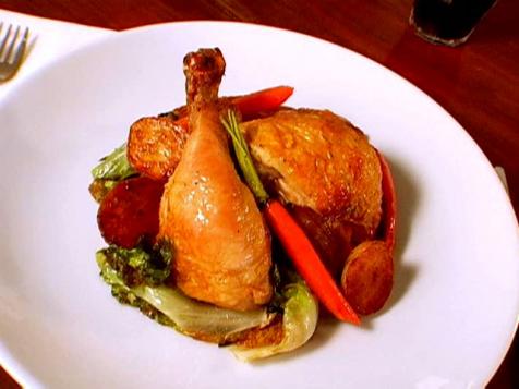 Roast Chicken with Potatoes and Vegetables