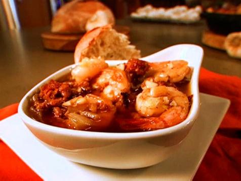 Shrimp and Chorizo in Garlic Sauce